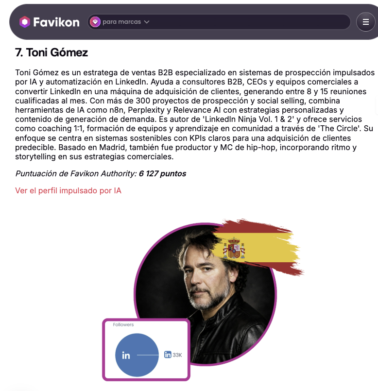 Análisis del ranking Favikon 2026 de influencers de ventas en España. Descubre cómo estrategia, tecnología y conexión humana están transformando las ventas B2B.