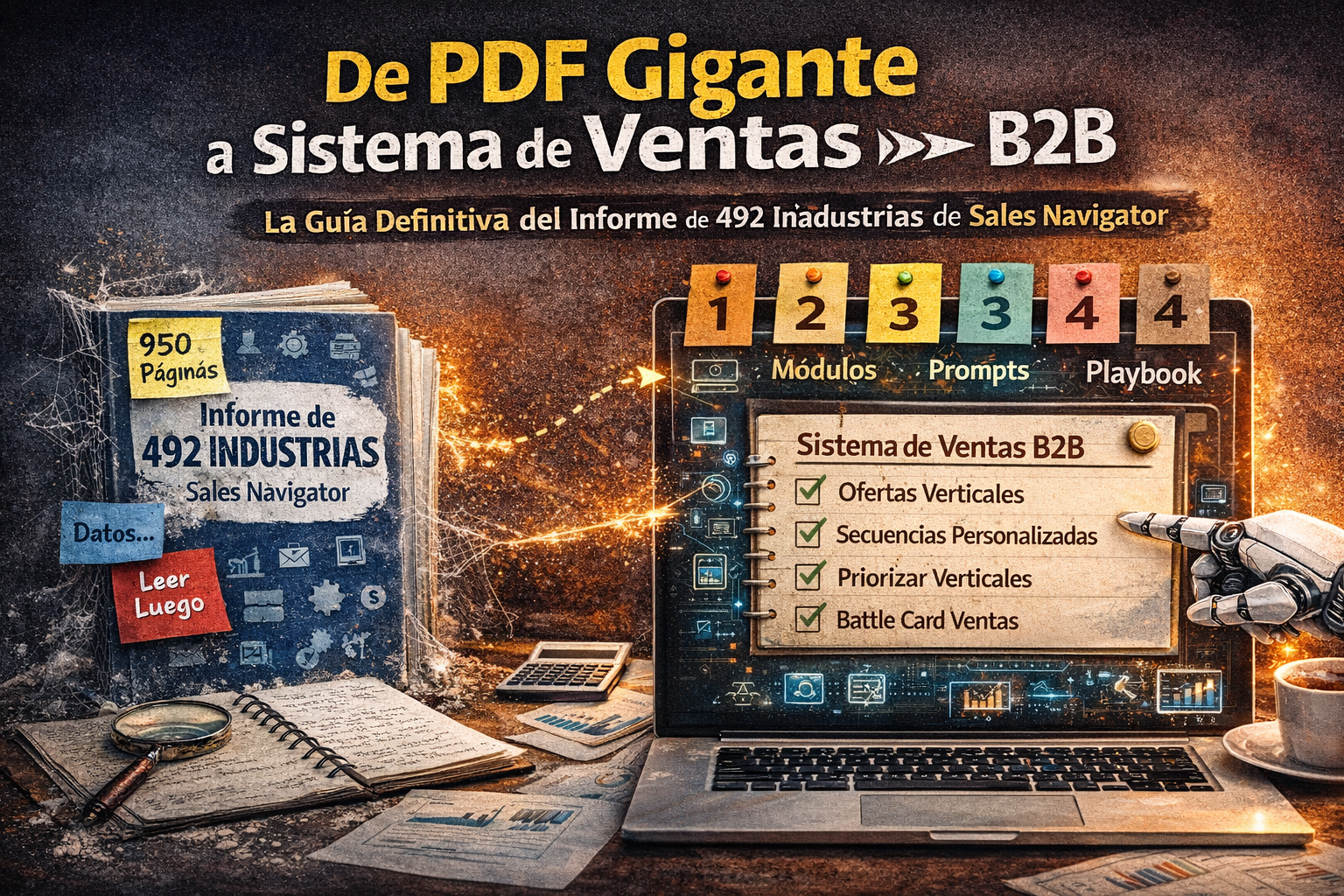 Cómo usar el informe de 492 industria. Deja de leer 950 páginas: aprende el método para extraer KPIs, señales y decisores y convertirlos en campañas y ventas.s